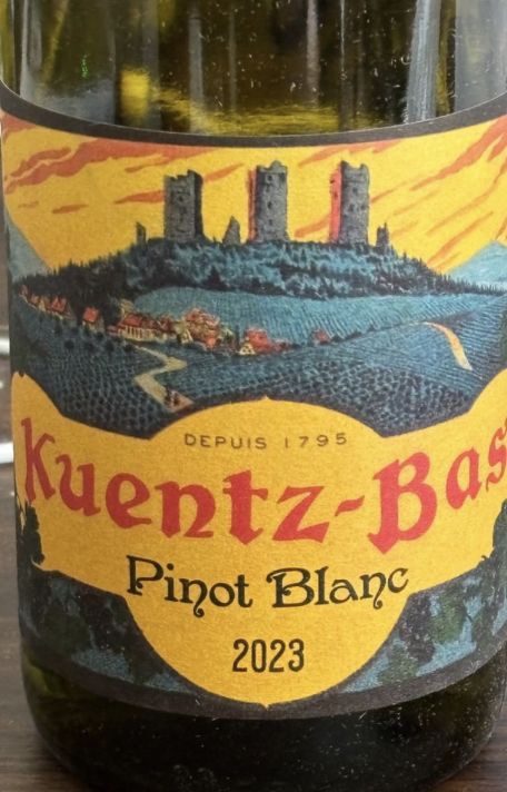 Bottle of Pinot Blanc by Kuentz-Bas