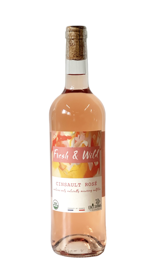 Bottle of Fresh & Wild Cinsault Rosé by Fabien and EthicDrinks