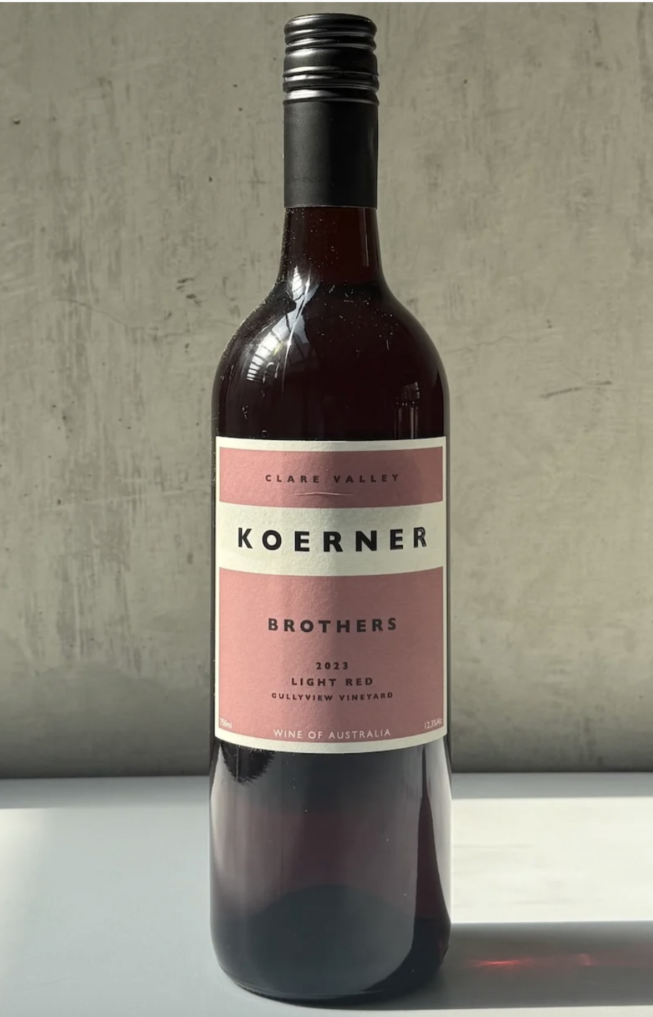 Bottle of Light Red by Koerner Brothers