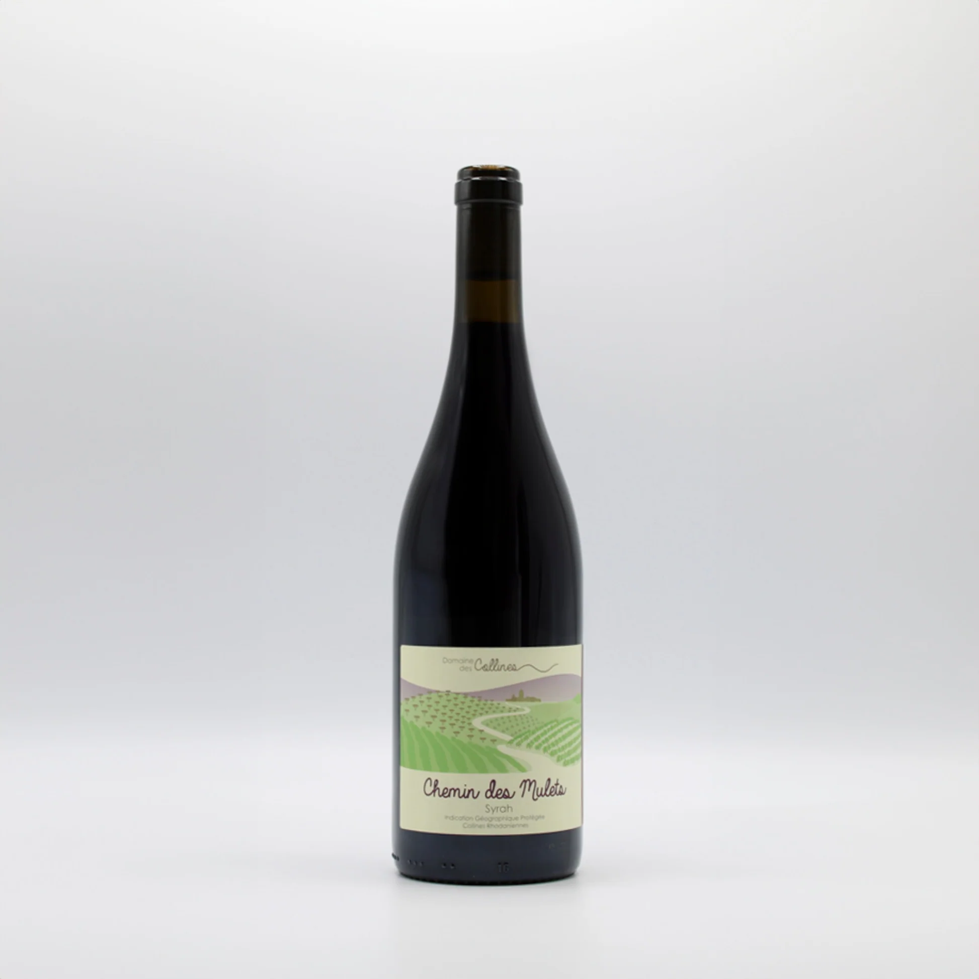 Bottle of Syrah by Domaine des Collines