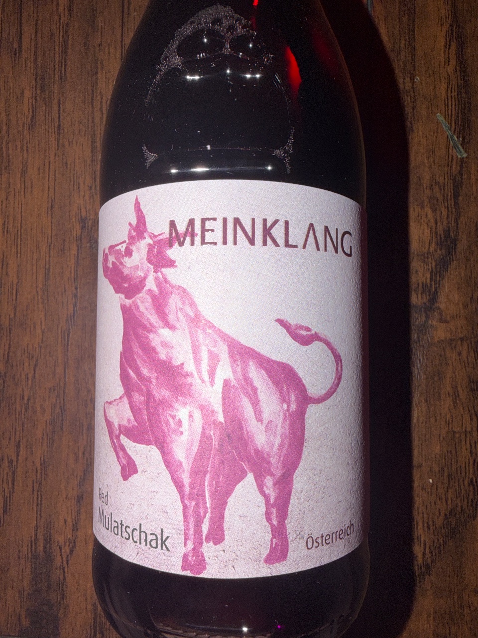 Bottle of Red Mulatschak by Meinklang